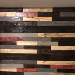 DIY finished pallet wall