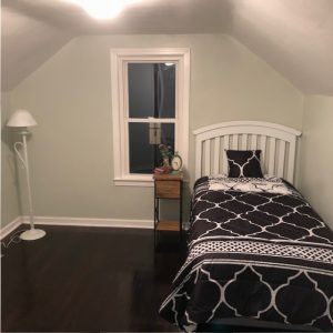 triangle carpet bedroom reveal